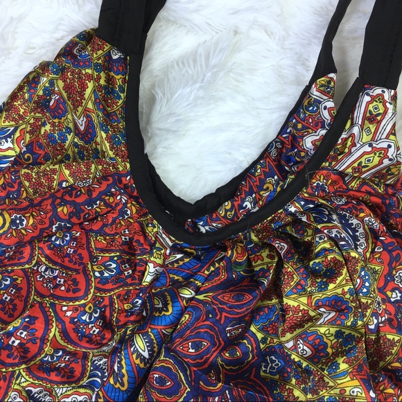 ❤️SOLD❤️Boho Beach Bag Foldable Packable Mandala - Picture 4 of 8